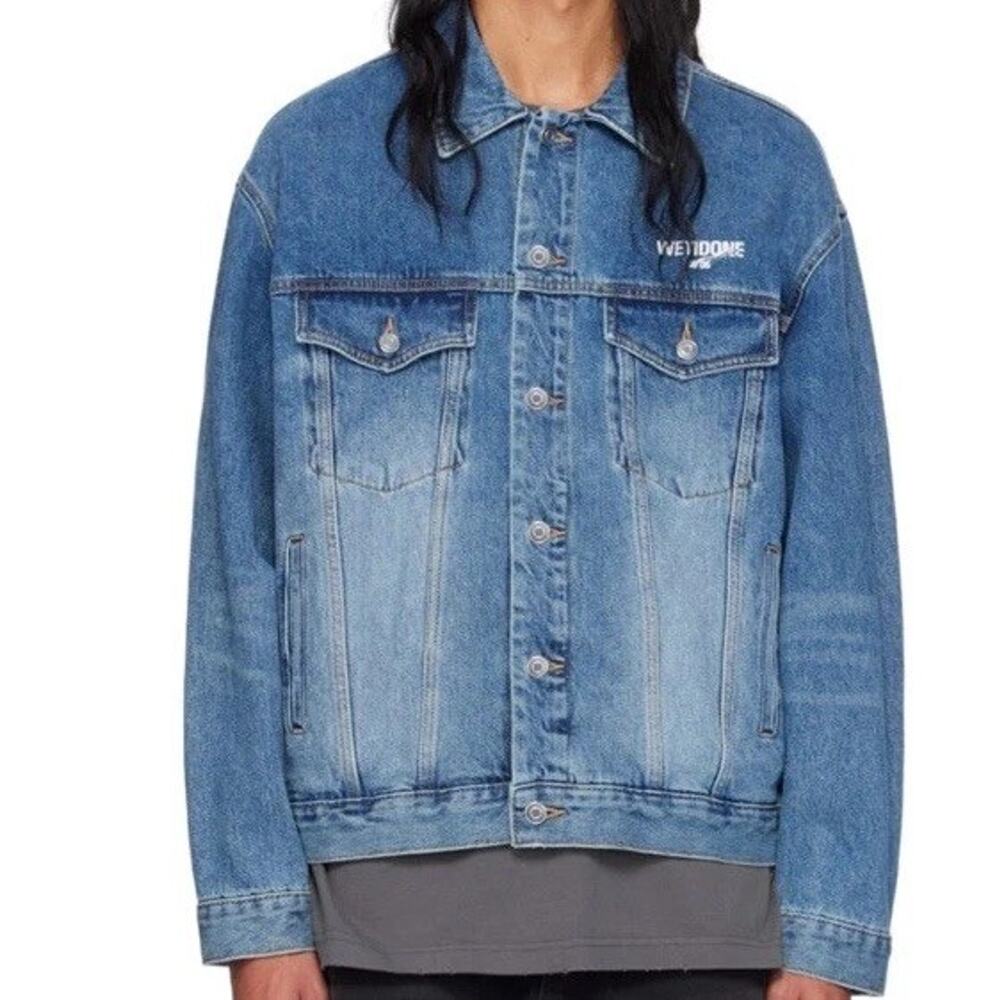 RARE We11Done Blue 1506 Trucker Denim Jean Jacket XS